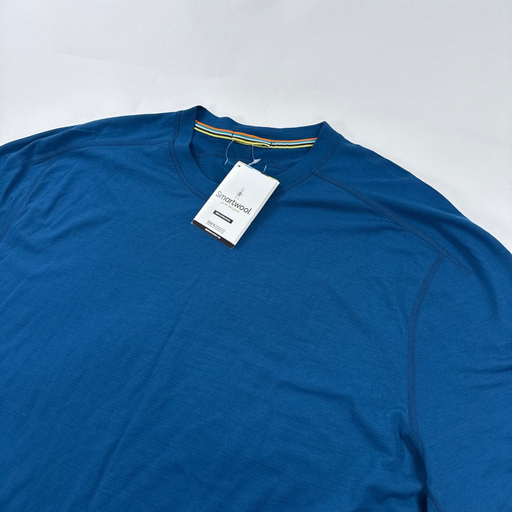 Smartwool Mens Tech Tee XXL Alpine Blue Merino Sport 150 Crewneck Hiking Active